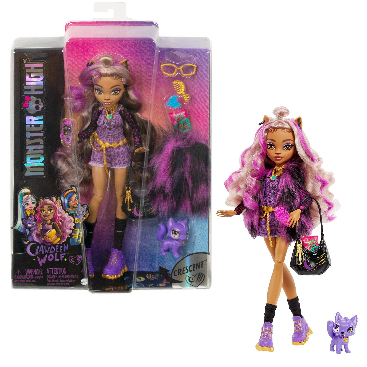 Monster High fashion doll assortment with pet figure 0.4kg, imported from the UK