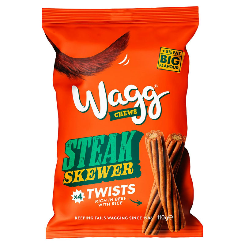 Wagg Steak Skewer Twists Dog Treats 110g (British brand)