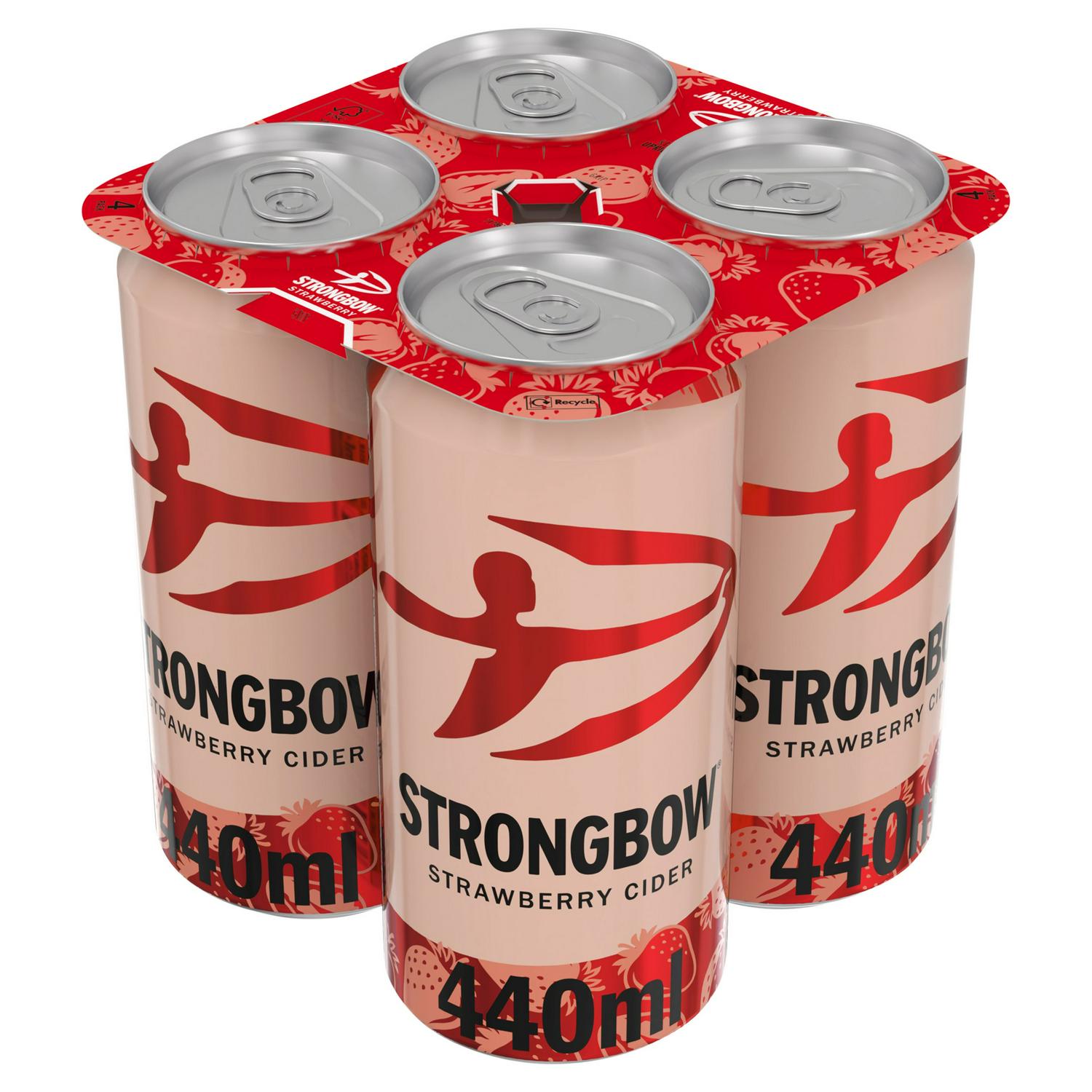 Strongbow Strawberry Cider 4 x 440ml Multipack (British brand)