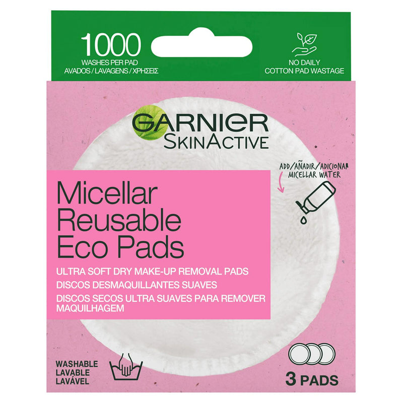 Garnier Reusable Microfibre Makeup Removal Pads Set of 3, UK version