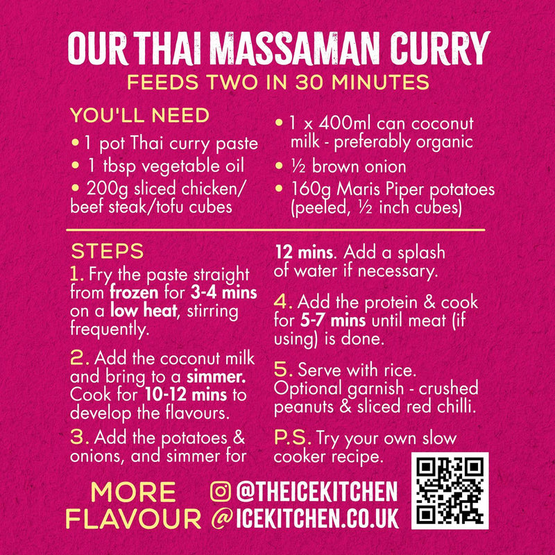 Ice Kitchen Thai Massaman Curry Paste 2 x 77g, UK version