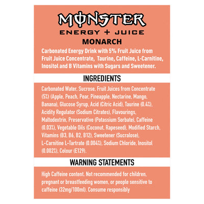 Boisson énergisante Monster Energy Monarch 500 ml