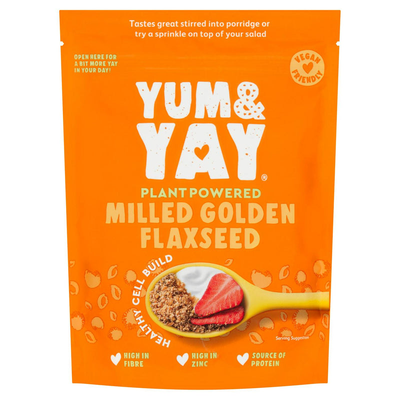Yum & Yay milled golden flaxseed 200g (British brand)