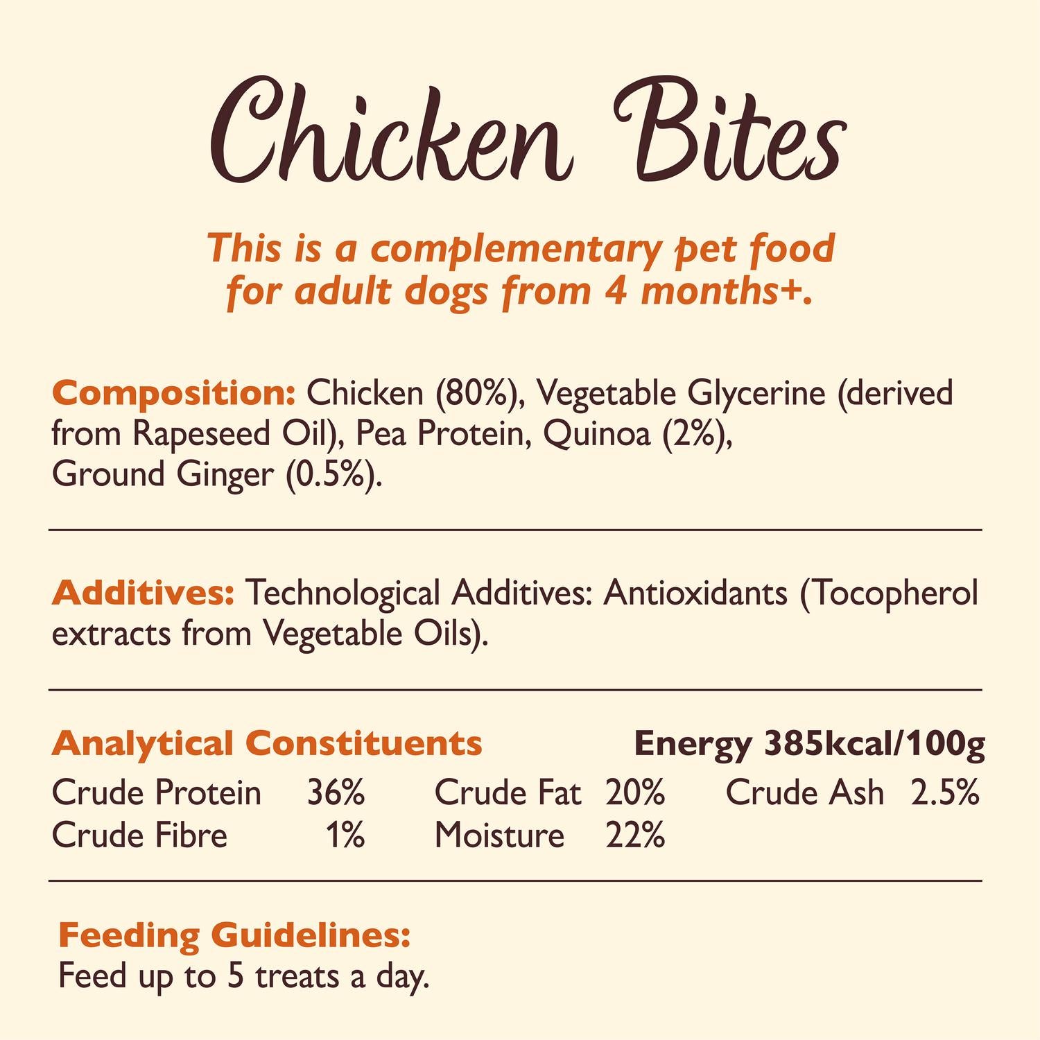 Lily's Kitchen Chomp-Away Chicken Bites 70g, UK version