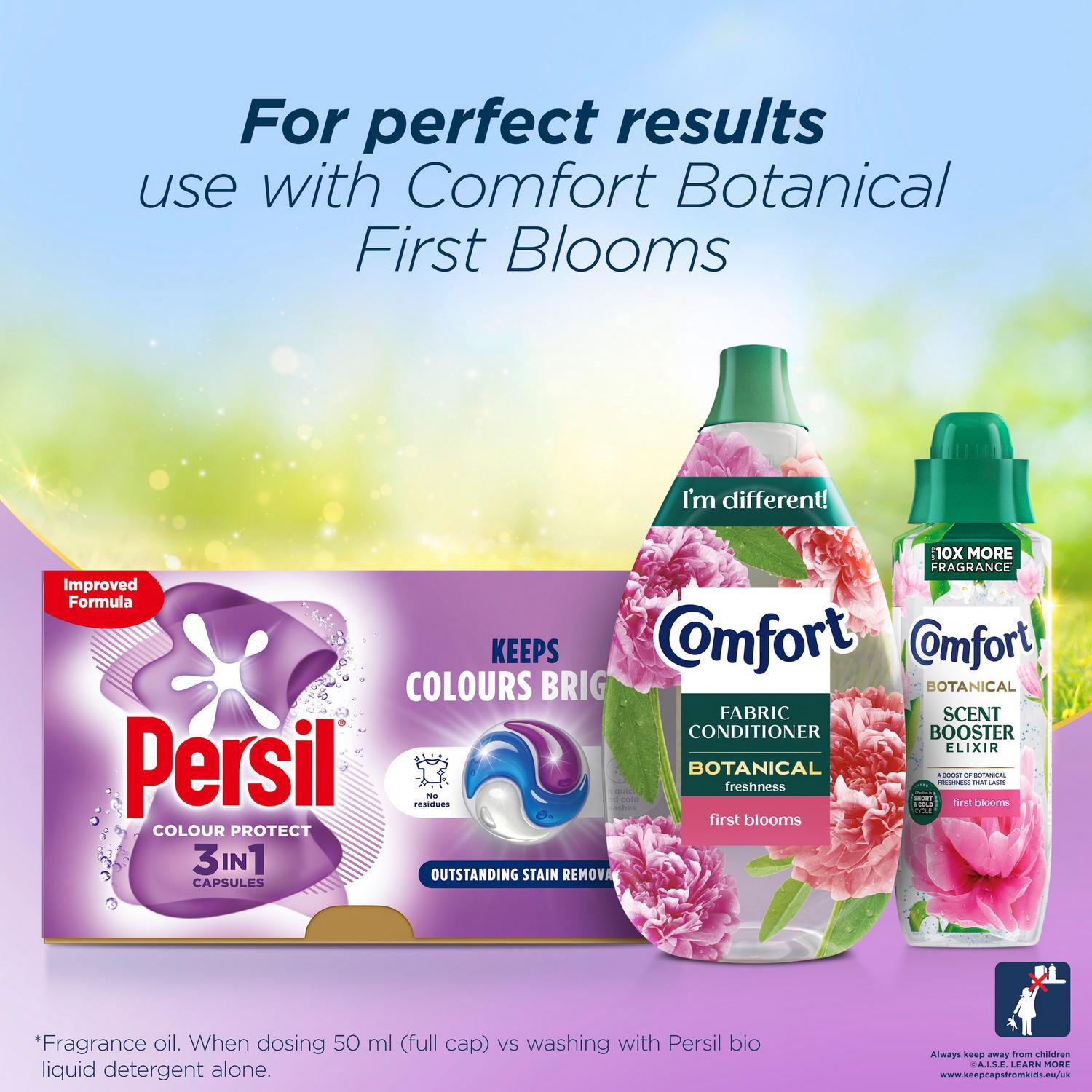 Persil Colour Protect 3-in-1 laundry capsules for 36 washes, imported from the UK