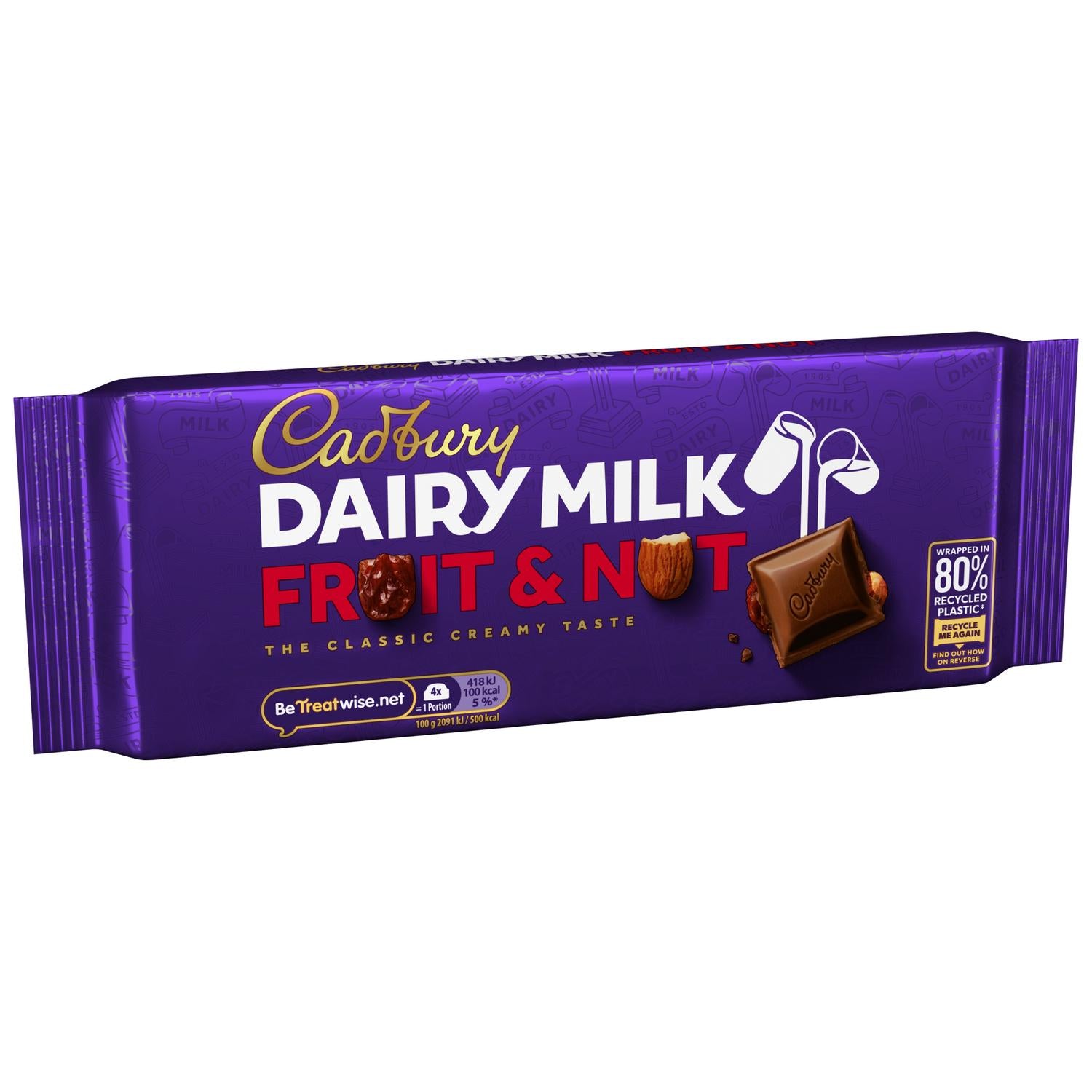 Cadbury Dairy Milk Fruit & Nut chocolate bar 180g - British product