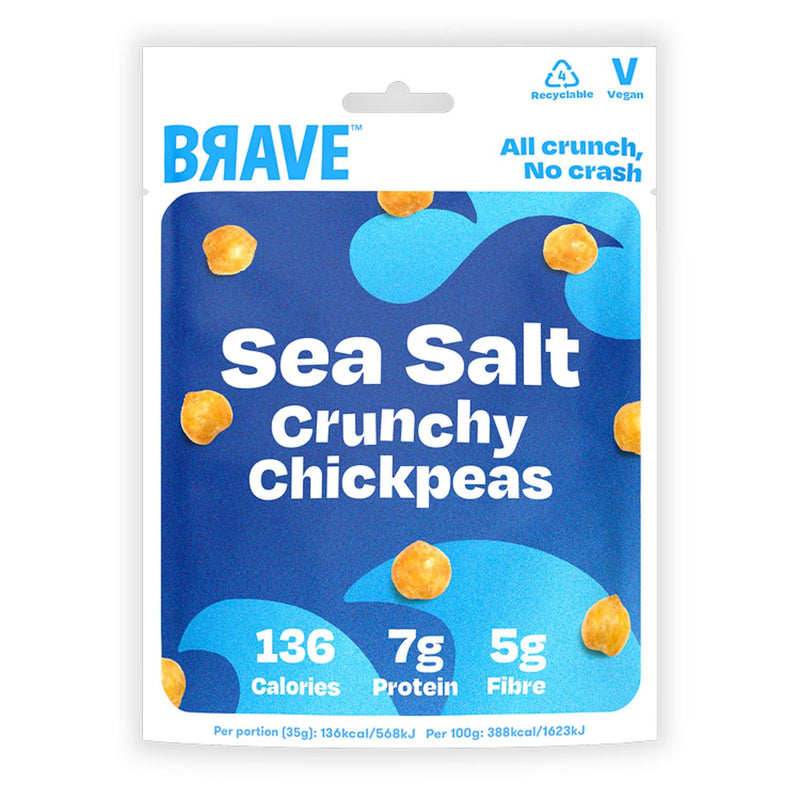 Brave Roasted Chickpeas Sea Salt 35g - British product