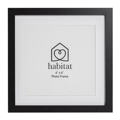 Habitat Single Mount Square Black Picture Frame 6x6 inch