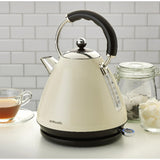 Cookworks almond metal pyramid kettle 1.7L - British product
