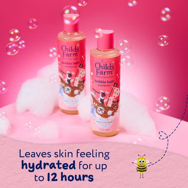 Childs Farm Raspberry Bubble Bath 250ml, imported from the UK