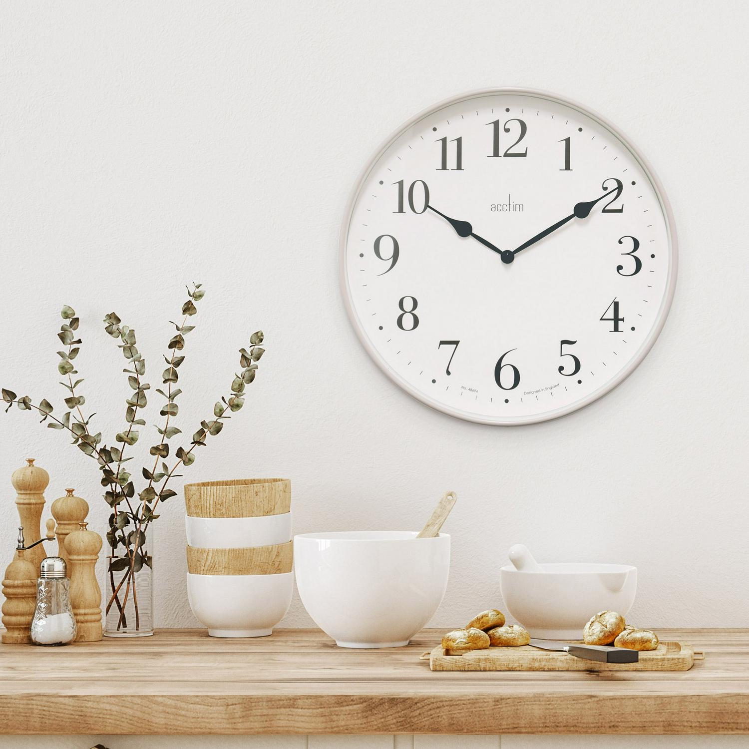 Acctim Denham wall clock Mocha 30cm - British product