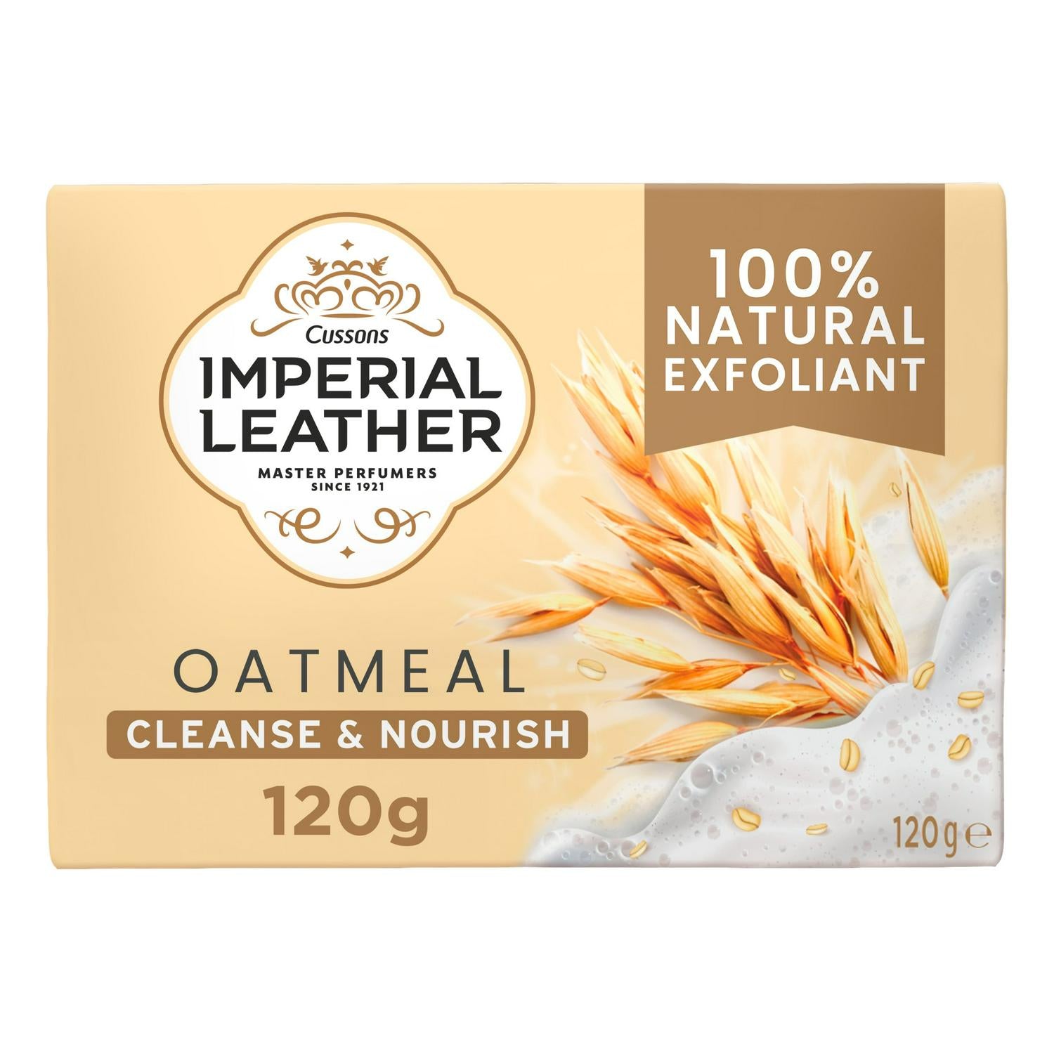 Exfoliating Bar Soap with Natural Oatmeal and Luffa Extract, 120g per Bar, Pack of 12