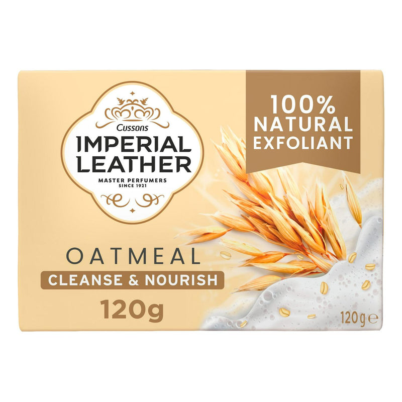 Exfoliating Bar Soap with Natural Oatmeal and Luffa Extract, 120g per Bar, Pack of 12