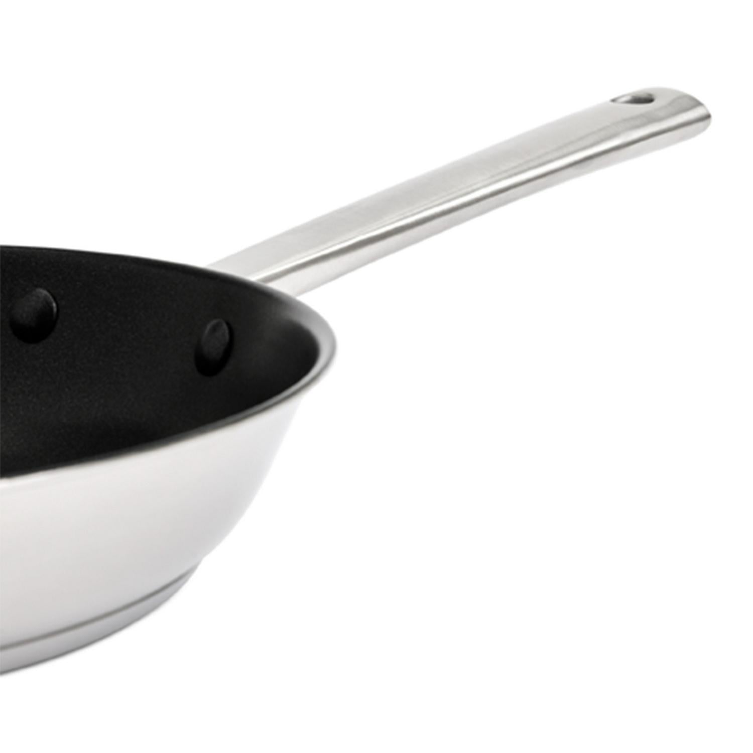 Habitat 28cm Ellipse Brushed Stainless Steel Frying Pan