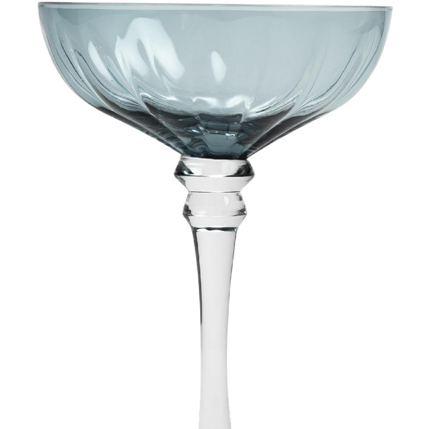 Habitat champagne coupe glass blue 200ml, UK version