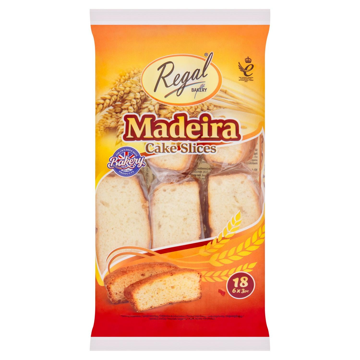 Regal Bakery Madeira Cake Slices 370g, imported from the UK