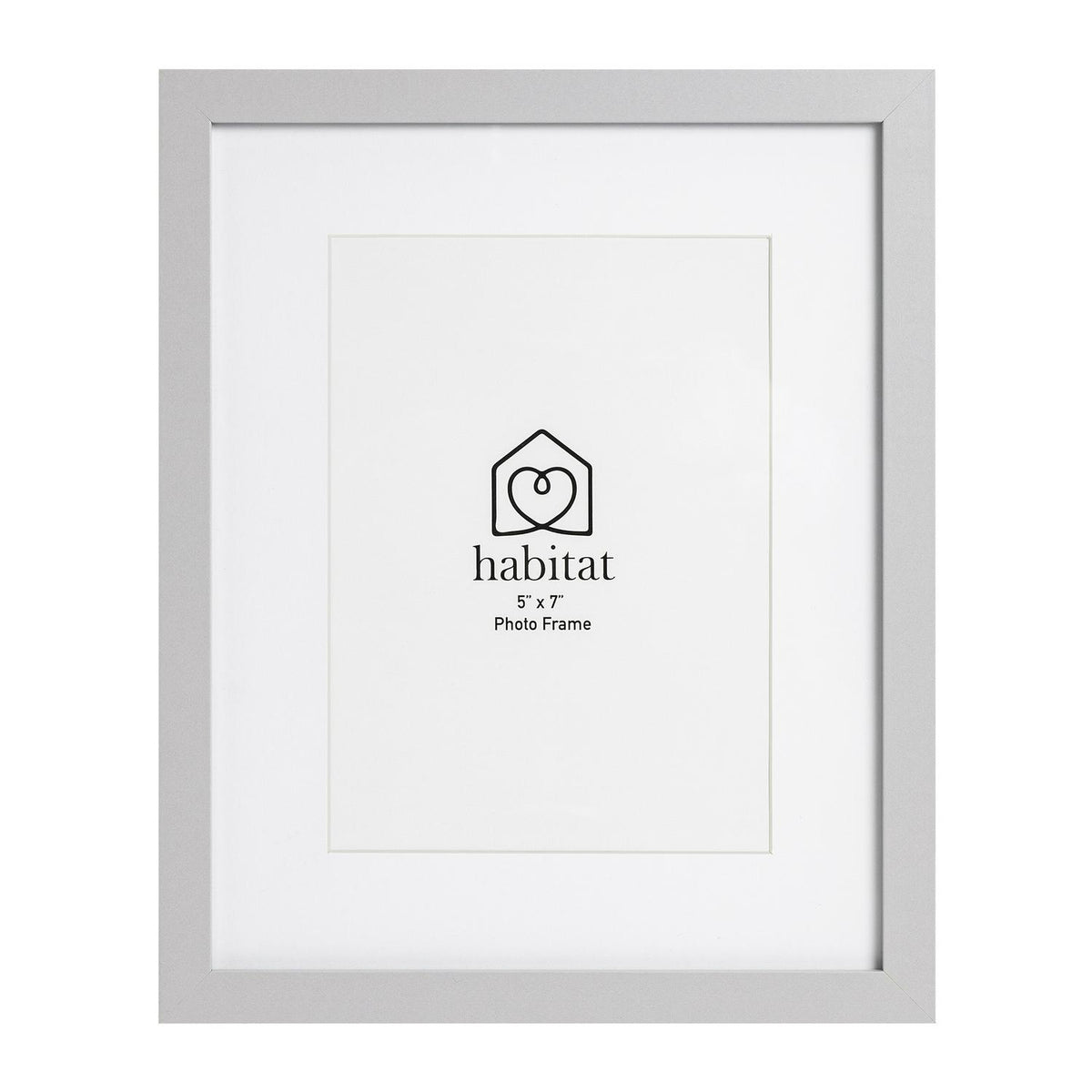 Habitat grey single mount photo frame 5x7 inch, UK version