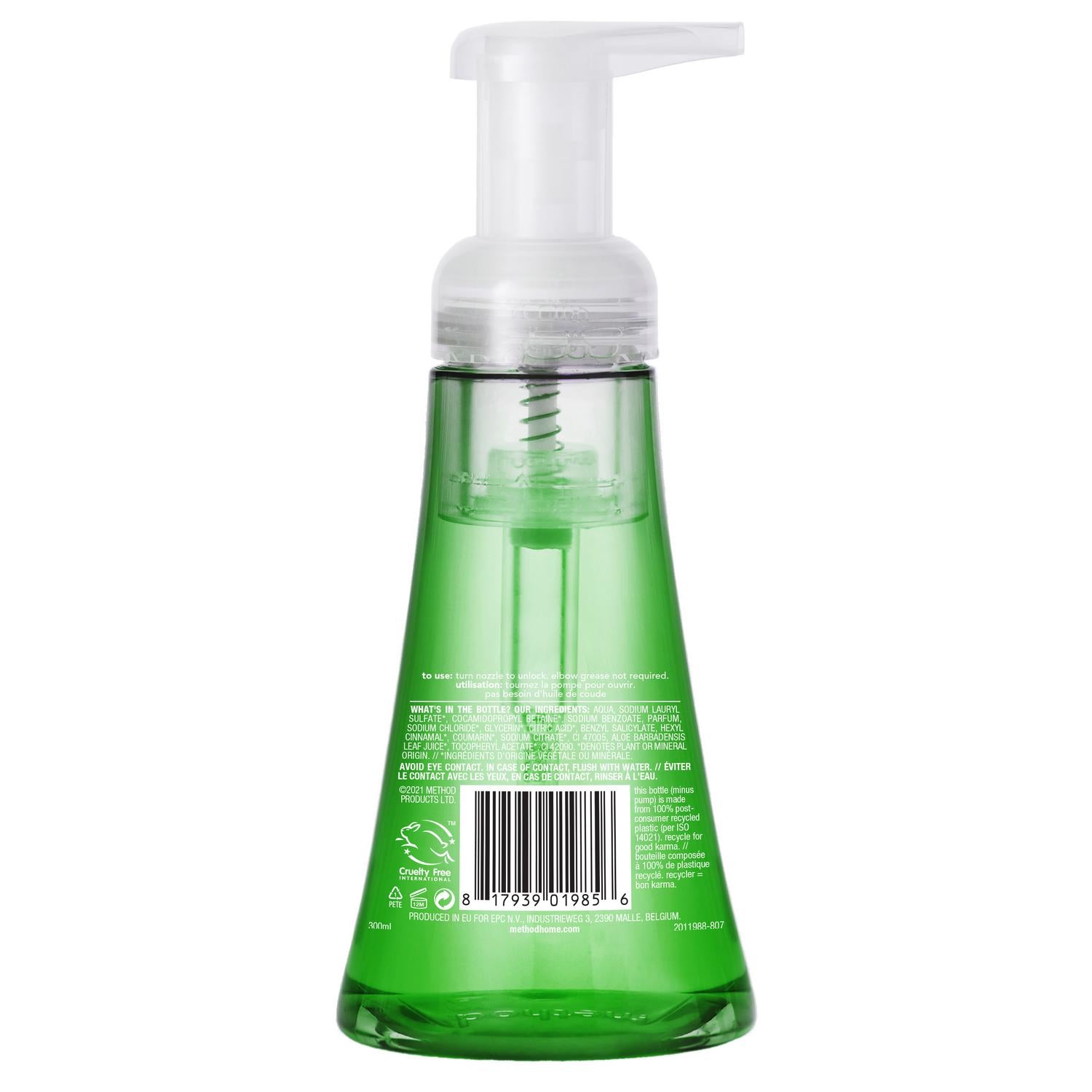 Method Foam Handwash Sweet Coconut 300ml, imported from the UK
