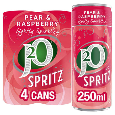 Sparkling Pear and Raspberry Soft Drink Cans 4x250ml