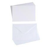 Get Creative Pack of 10 A6 Blank White Cards & Envelopes