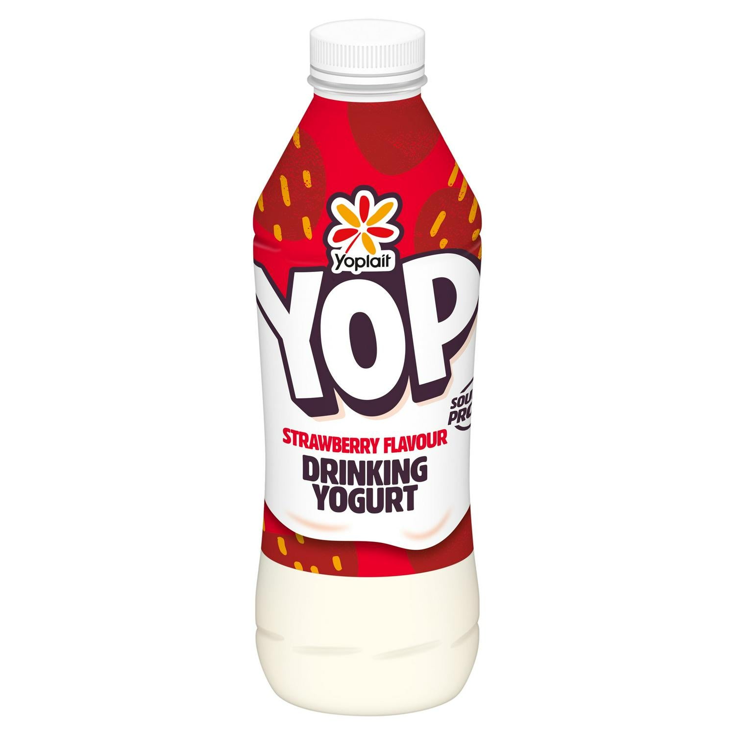 Yop strawberry flavour drinking yoghurt bottle 825g (British brand)