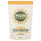 Pulsin soya protein powder unflavoured 250g, imported from the UK