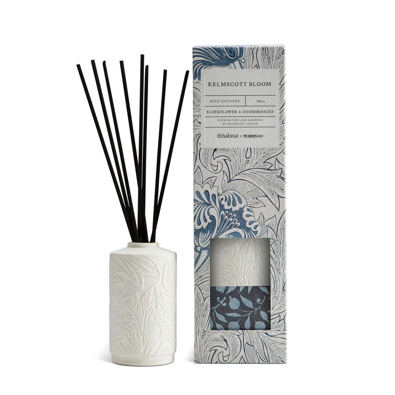Habitat Morris & Co. reed diffuser Willow & Cedarwood 90ml, UK version