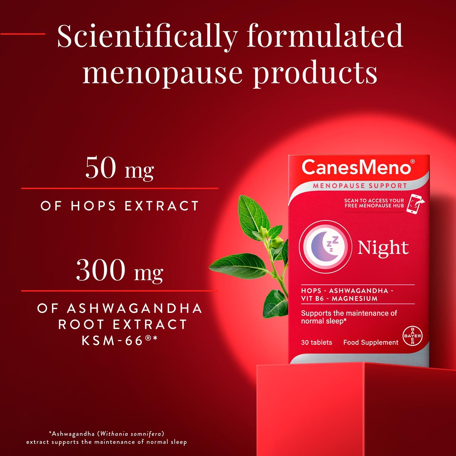 CanesMeno Menopause Support Night Tablets 30 - British product