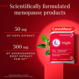 CanesMeno Menopause Support Night Tablets 30 - British product