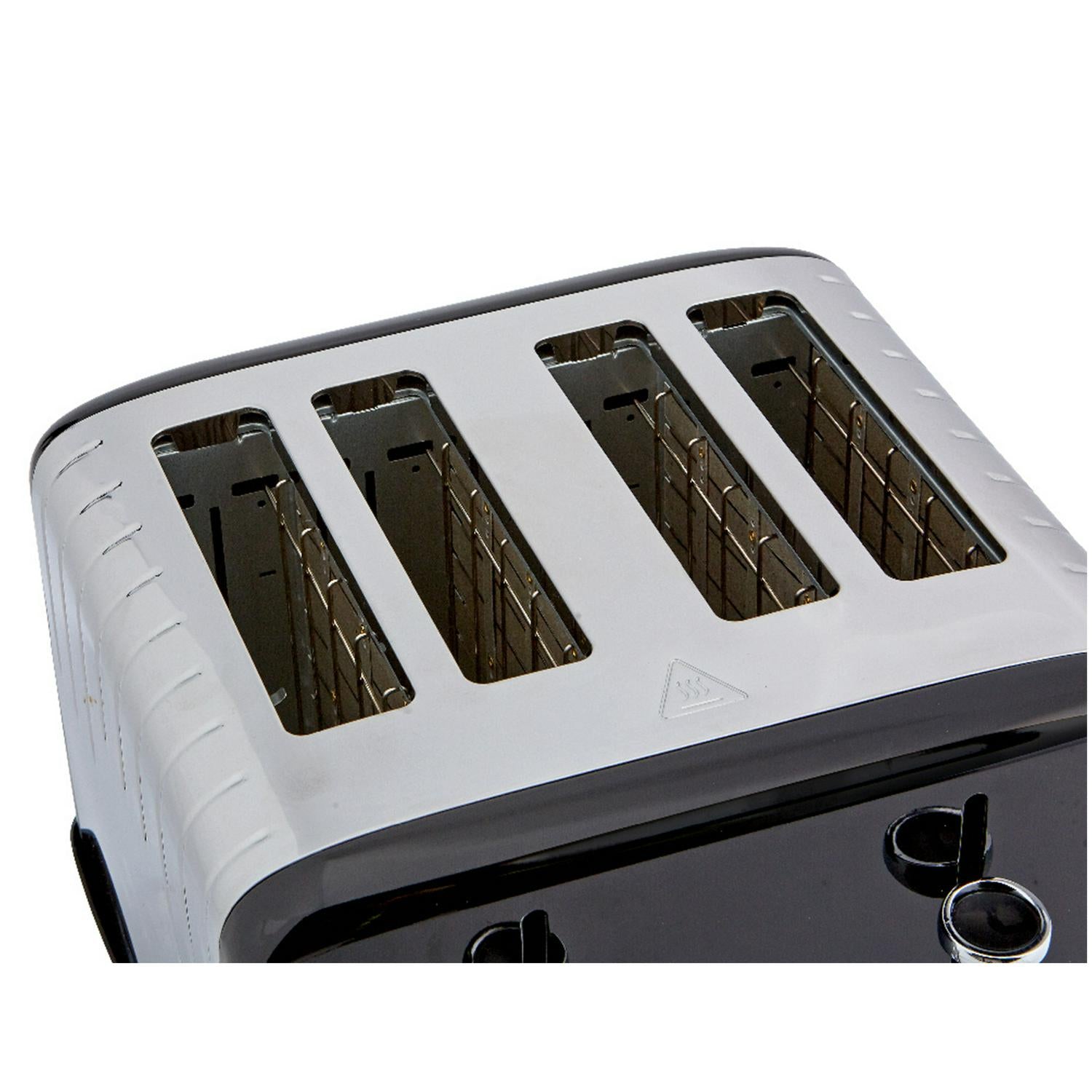 Cookworks Metal Pyramid 4 Slice Toaster Black