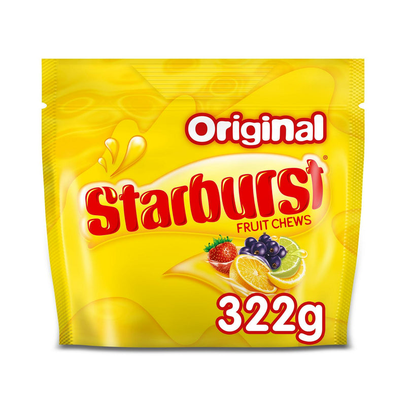 Starburst vegan chewy sweets fruit flavour 322g (British brand)