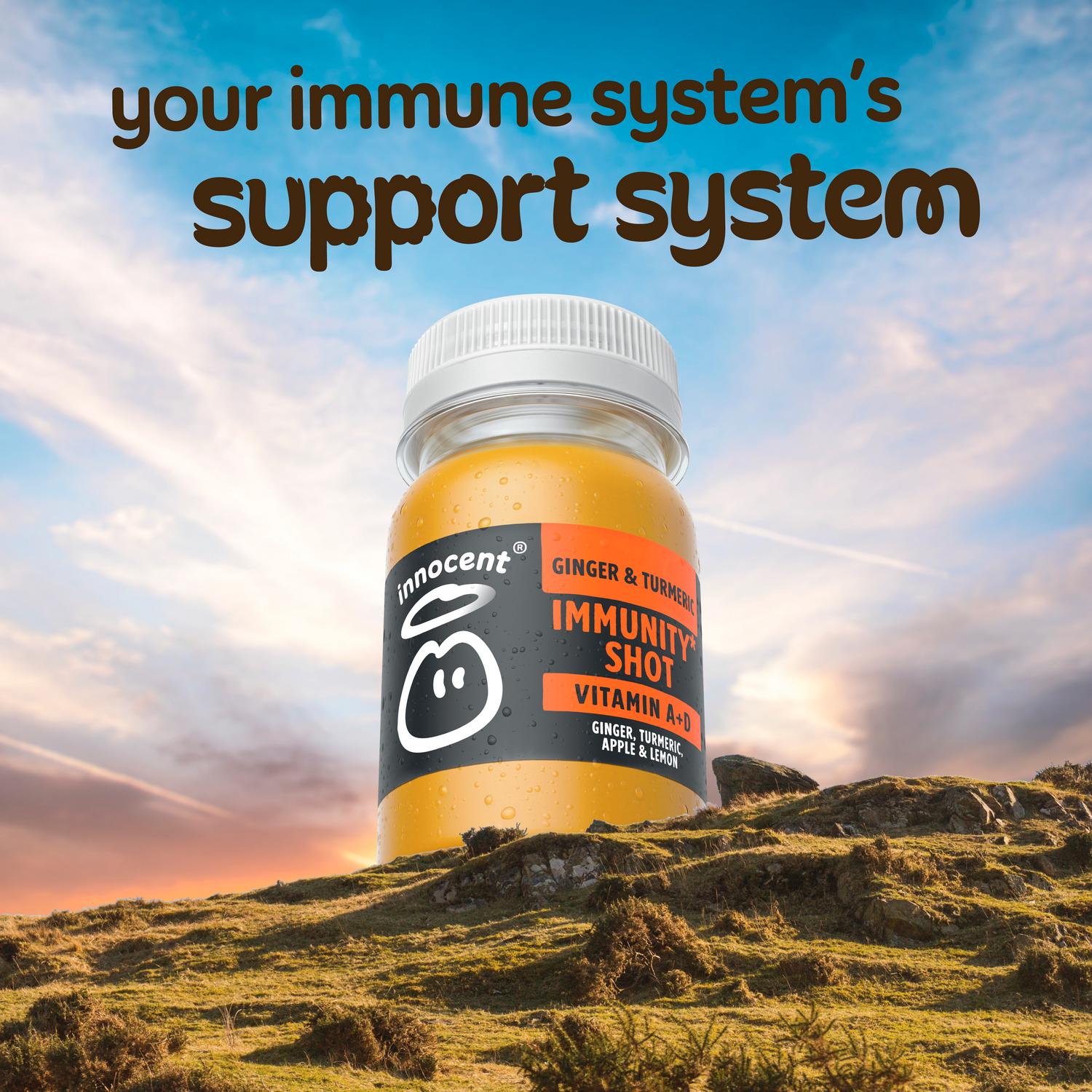 Innocent Immunity Ginger Turmeric Apple & Lemon Shot 80ml, UK version