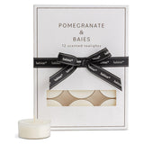 Habitat Luxe Pack of 12  Clear Cup Tealights - Pomegranate & Baies