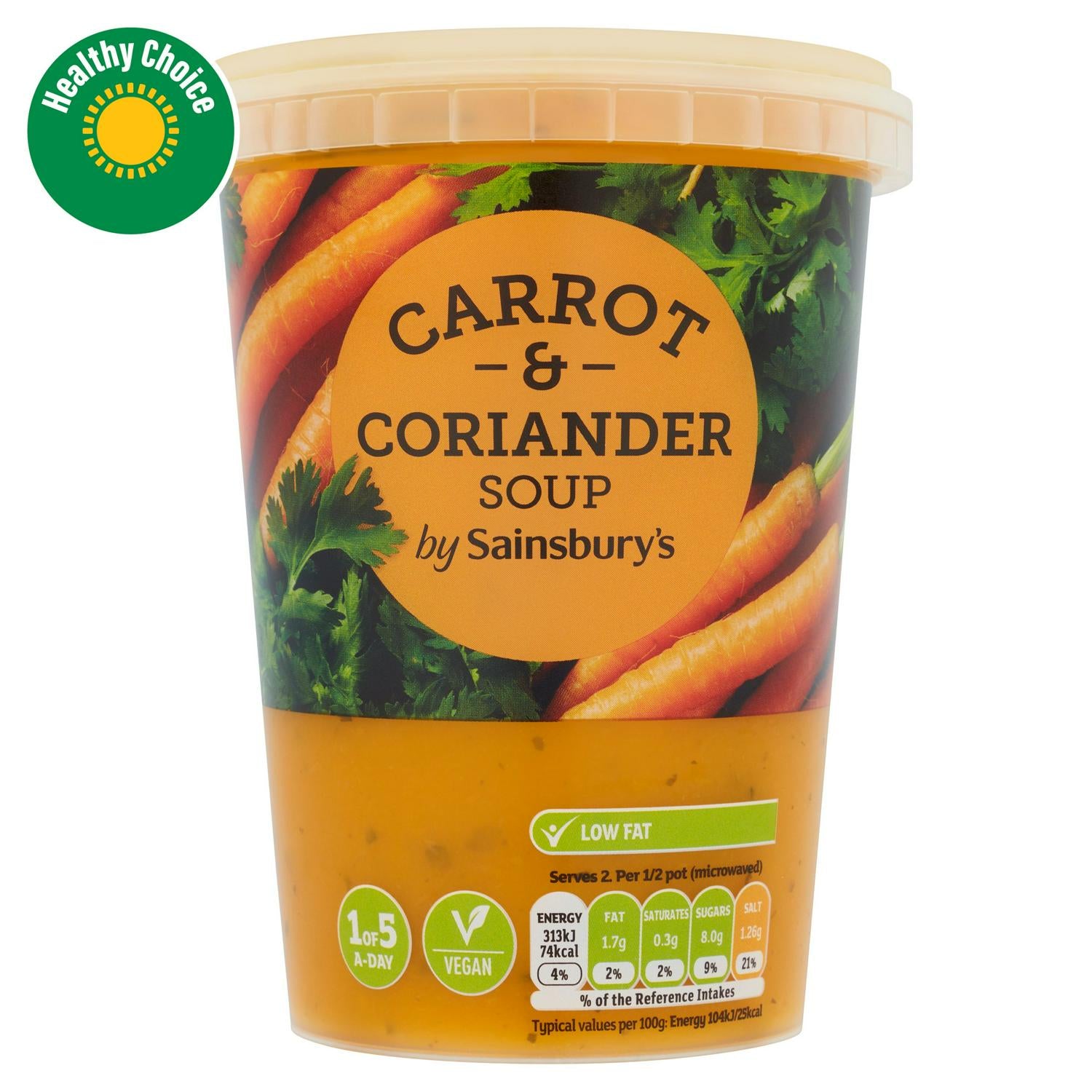Sainsbury's Carrot & Coriander Soup 600g (British brand)