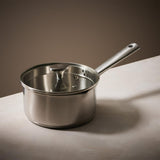 Habitat Ellipse Brushed Stainless Steel 18cm Saucepan