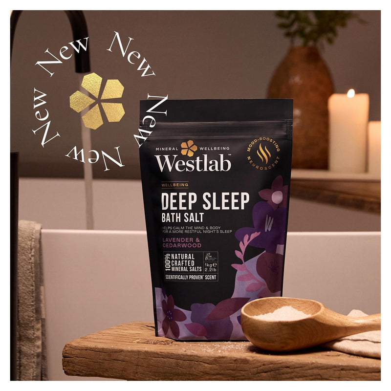 Mineral Bath Salt for Deep Sleep Support with Lavender and Cedarwood 1kg