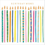 Sainsbury's Happy Birthday Wishes Card Rainbow Candles Greeting Card