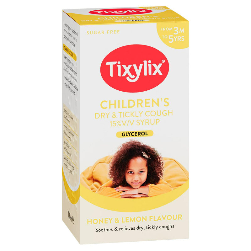 Tixylix honey lemon cough syrup 100ml (British brand)