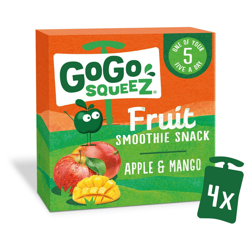 GoGo Squeez Apple Mango smoothie 4x90g, UK version