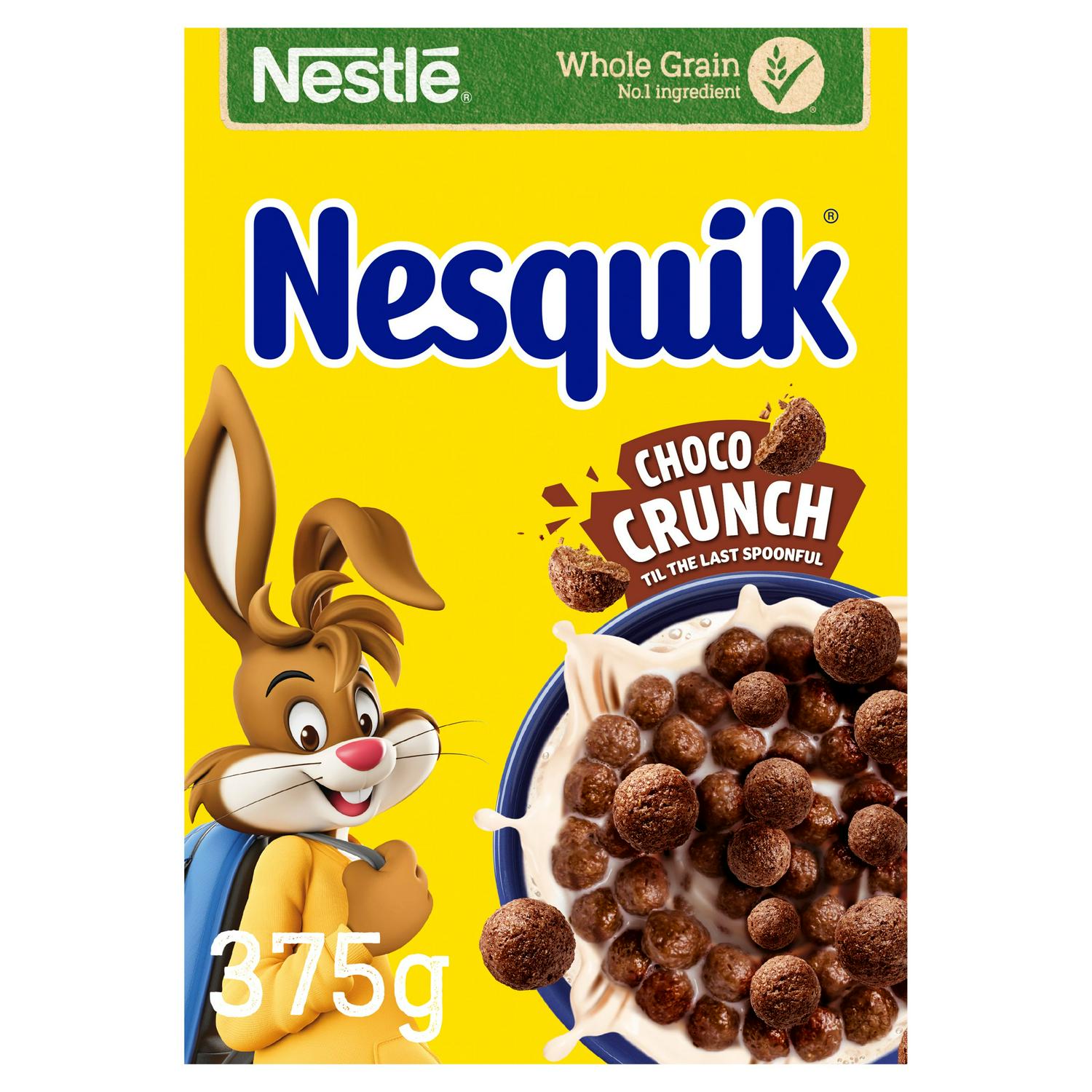 Nestle Nesquik chocolate cereal 375g pack , imported from the UK