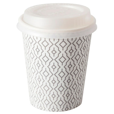 Gobelets en papier pour café Duni Sati avec couvercle, lot de 8 gobelets jetables