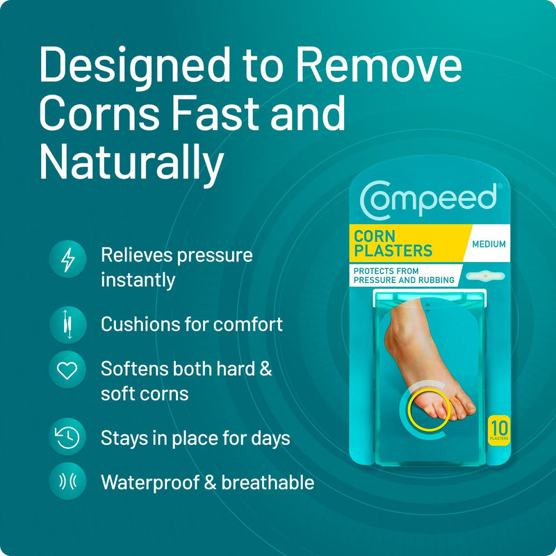 Compeed Corn Plasters 10 pack Foot Patches - British product