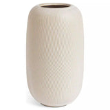 Habitat large ribbed ceramic vase natural, UK version