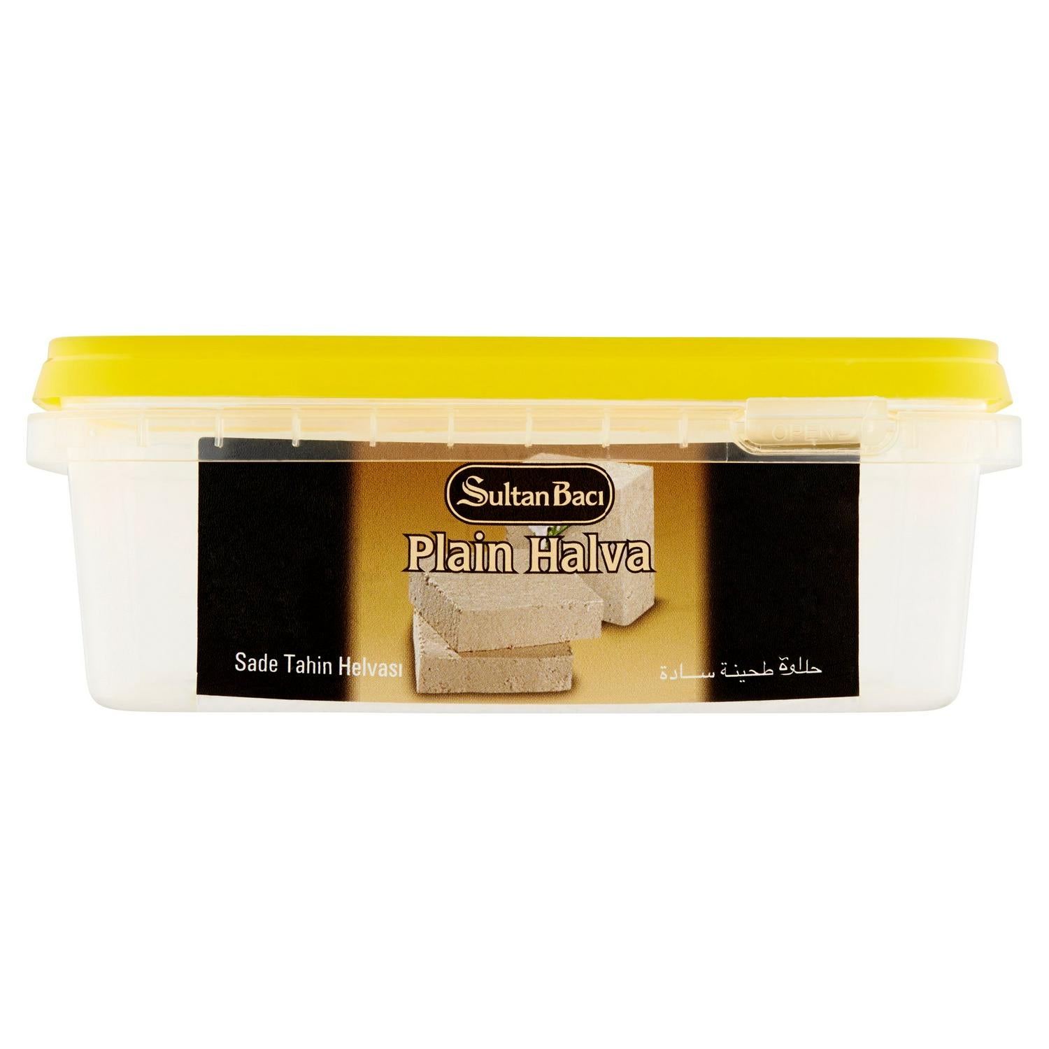Sultan Baci Plain Halva 350g block wrapped for retail (British brand)