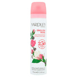 Yardley English Rose body spray 75ml aerosol container (British brand)