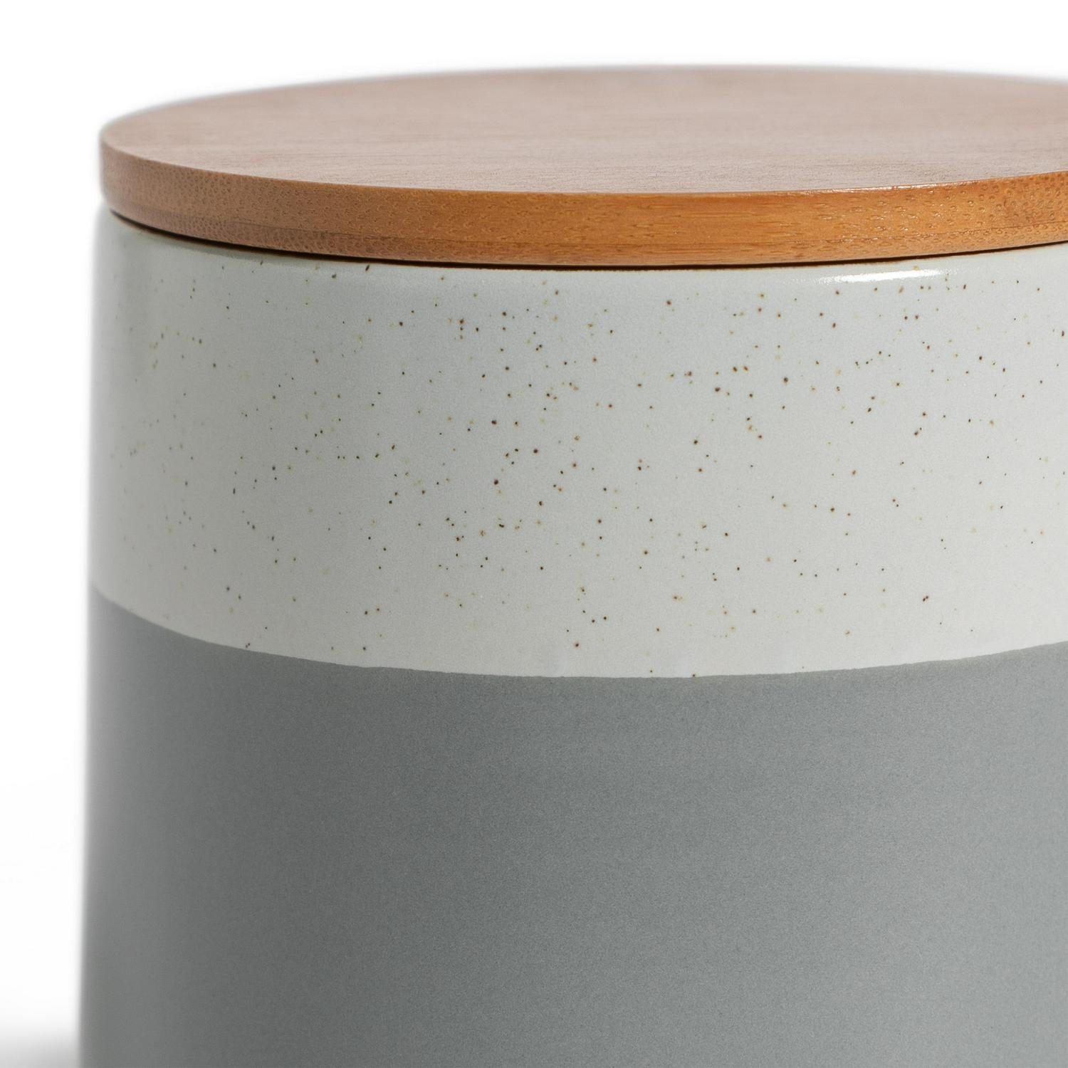 Habitat grey speckle storage canister stoneware, UK version