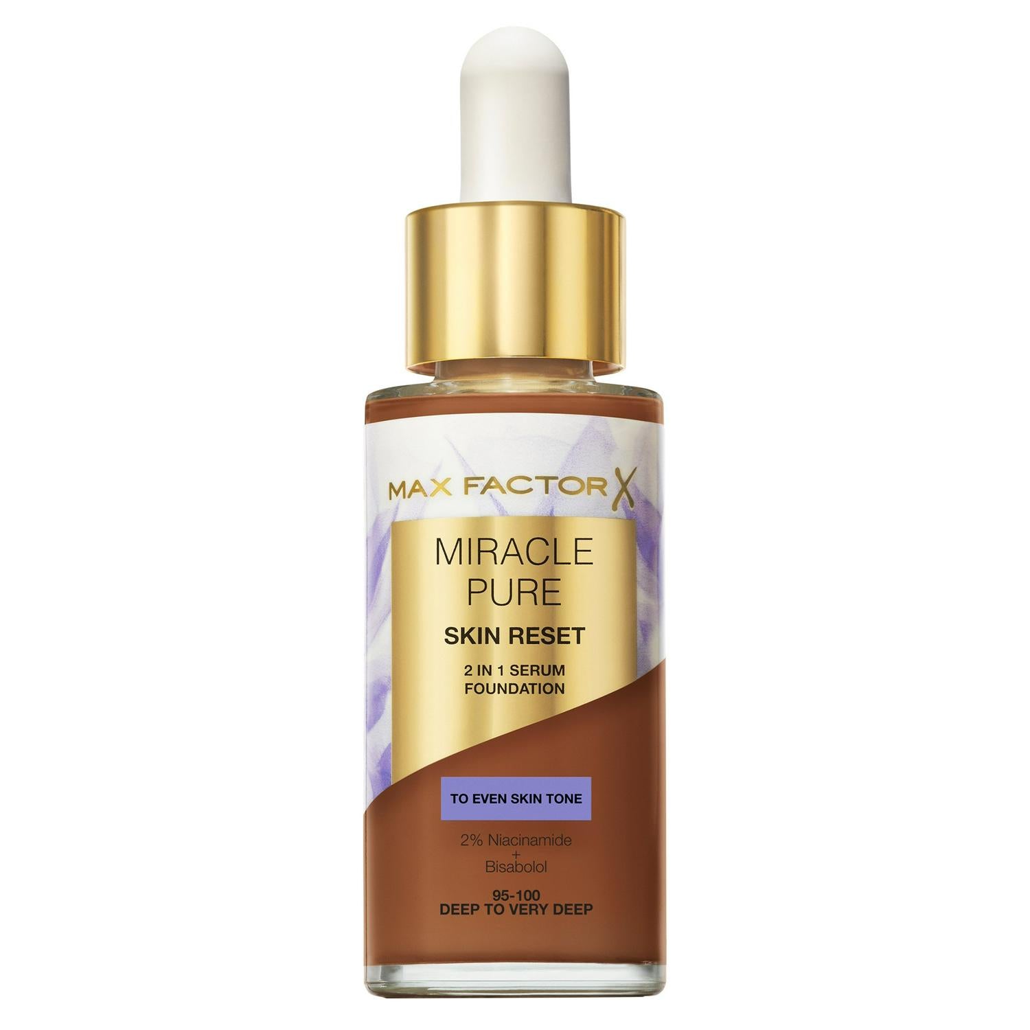 Max Factor serum foundation 95-100 Deep 30ml, imported from the UK