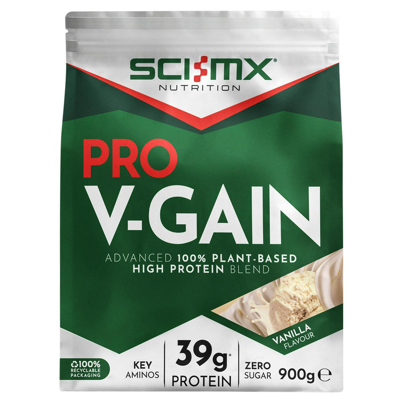 Sci-MX Nutrition plant based protein powder vanilla flavour 900g (British brand)