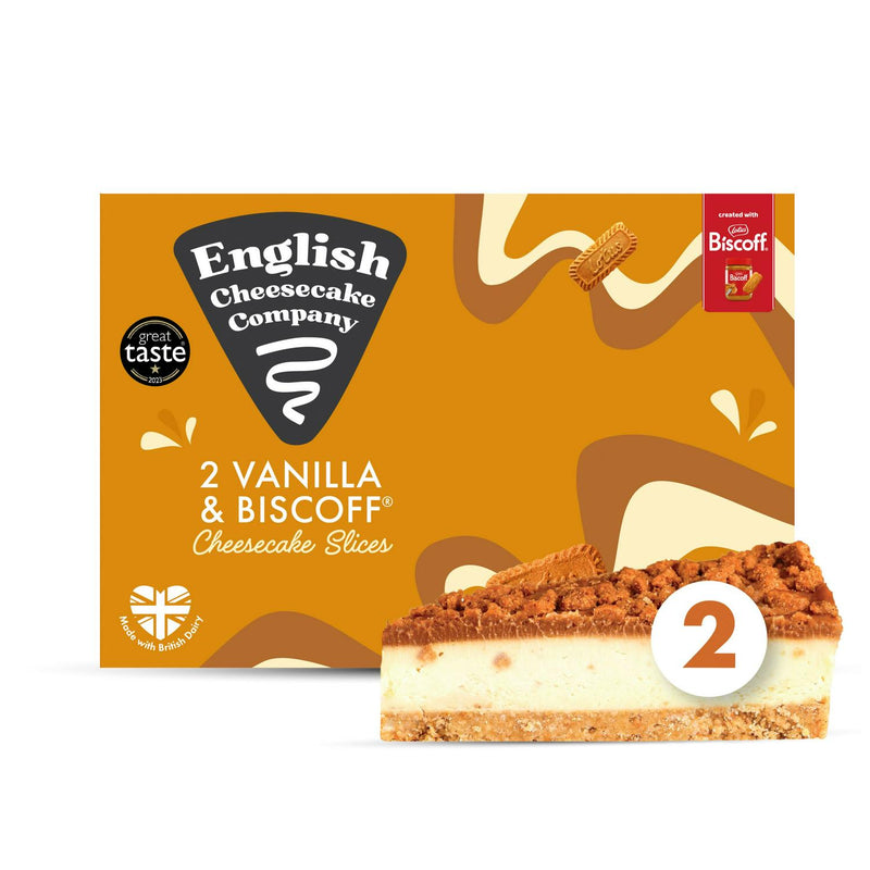 English Cheesecake Company Vanilla Biscoff Cheesecake Slices 180g - British product