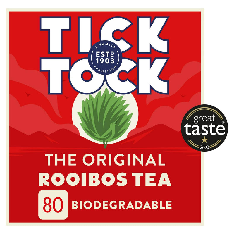 Tick Tock Rooibos tea bags 80ct (British brand)